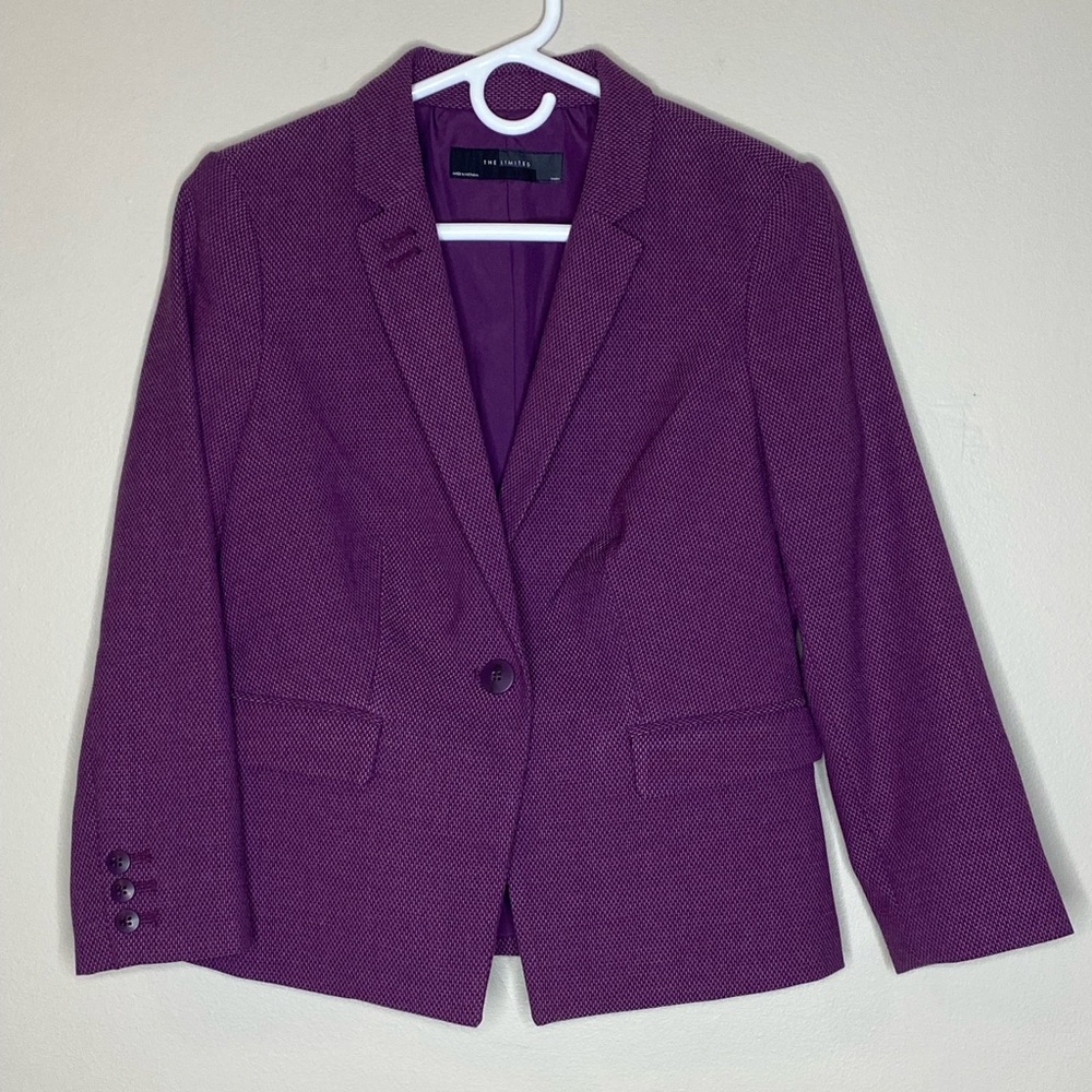 The Limited Purple Textured Blazer